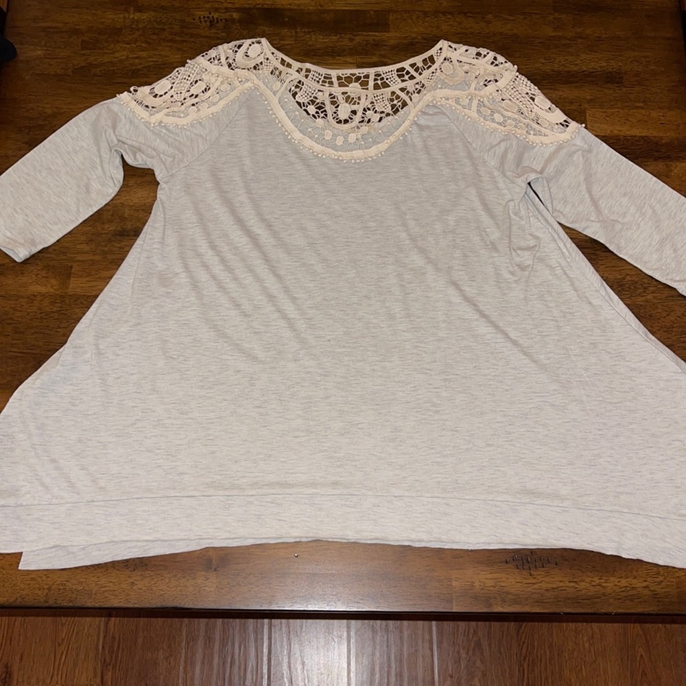 Umgee Crocheted Shoulder Top